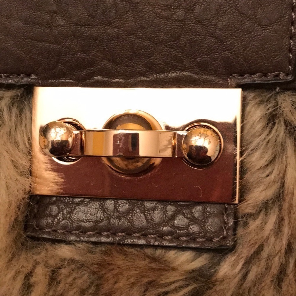 Brown Faux Fur Crossbody Bag - Picture 4 of 5